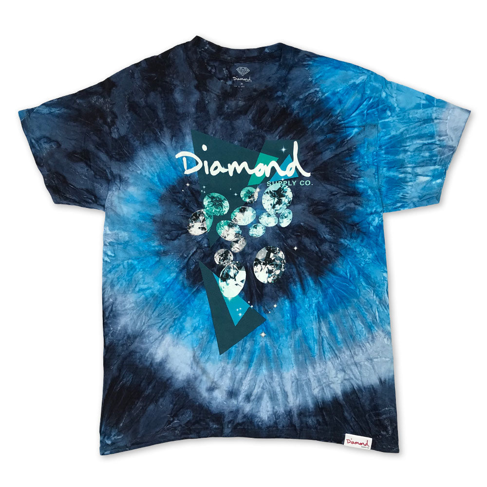 Diamond Supply Co Galactic Diamond T-shirt Tie Dye Blue