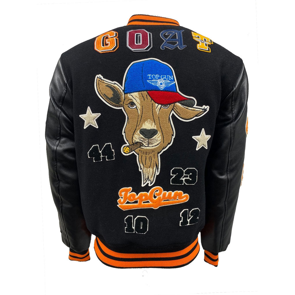 Top Gun GOAT Varsity Jacket Black