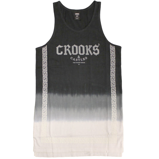 Crooks & Castles Greco Fade Tank Top Black White