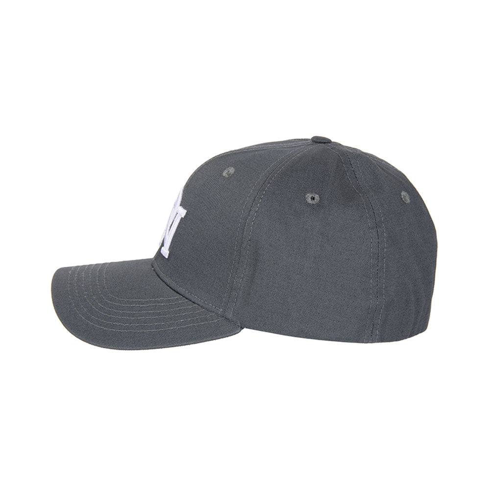 LDN Curved Peak Fitted Cap Grey White