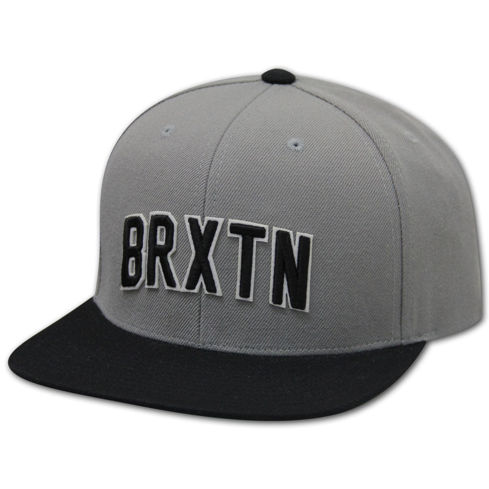 Brixton Hamilton Snapback Cap Grey Black