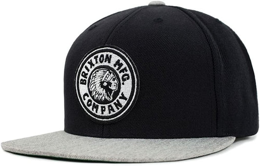 Brixton Rival Snapback Cap Black Heather Grey