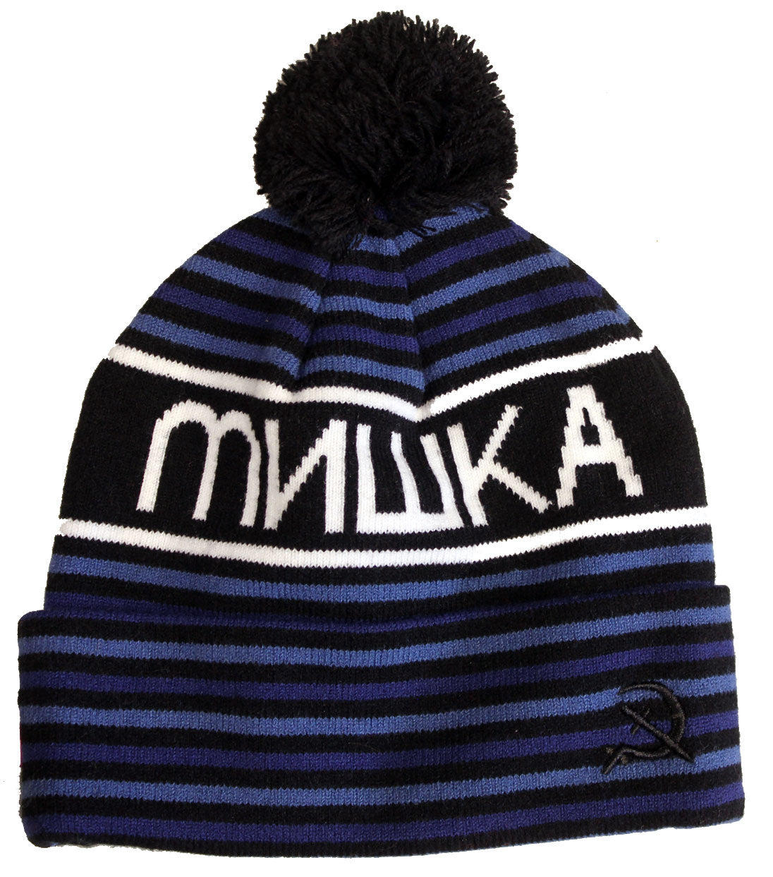 Mishka Heatseeker pom beanie hat Blue