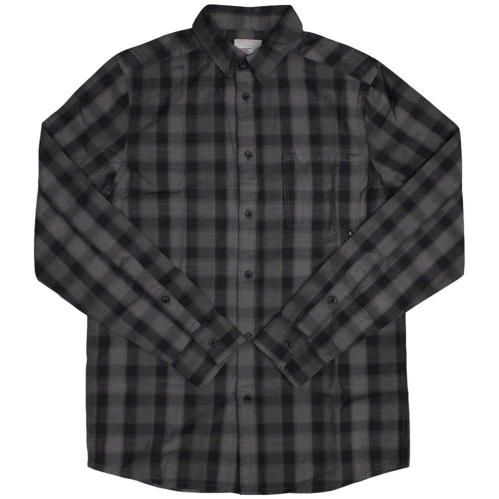 Wesc Eric Check Denim Long Sleeve Shirt Black Hombre