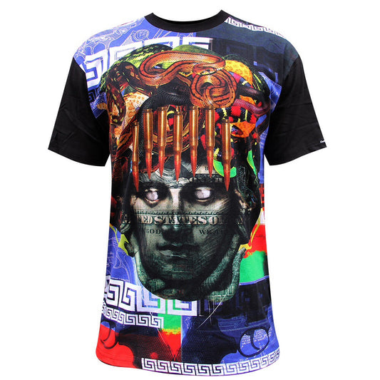 Crooks & Castles Blueprint Men's T-Shirt Black Multi