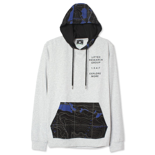 LRG Elevated Topo Pullover Hoodie Ash Heather