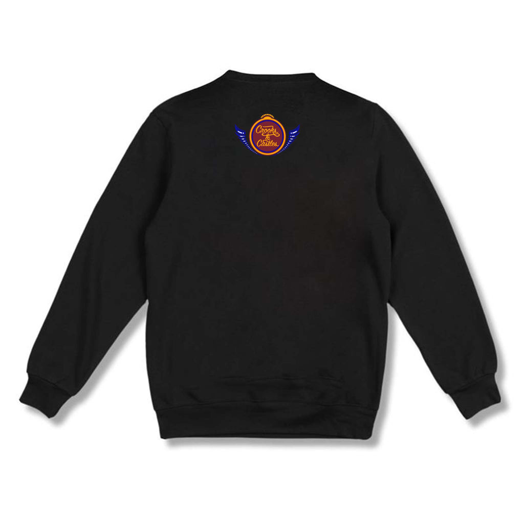 Crooks & Castles king Tut Medusa Crewneck Sweatshirt Black