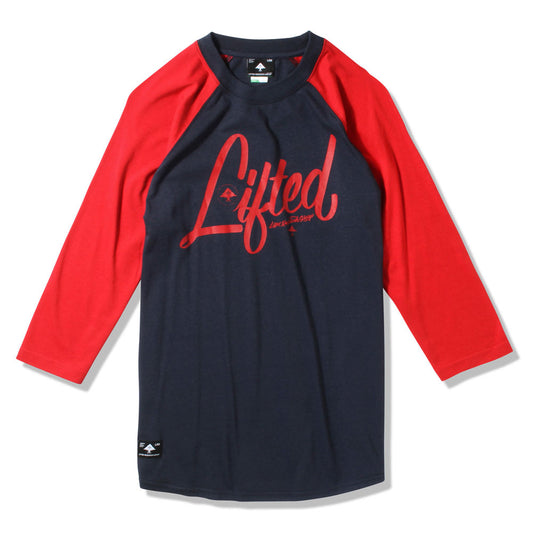 Lrg RC Three Quarter Sleeve Raglan Baseball T-Shirt Navy