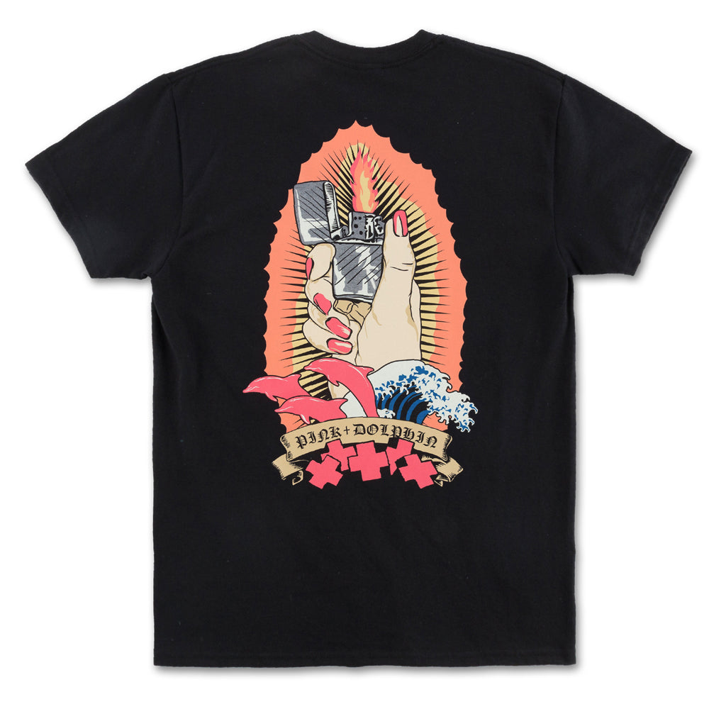 Pink Dolphin Lighter Vigil T-Shirt Black