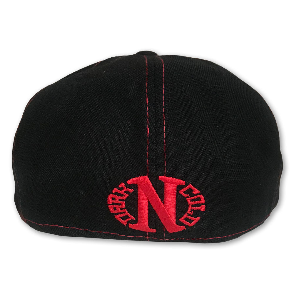 Darkncold Capman Lowkey Fitted Baseball Cap Black Red