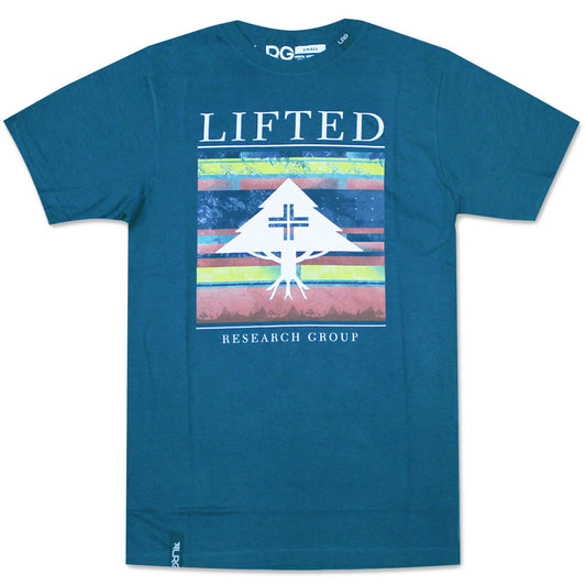 Lrg Fallen Leaves Stripe Block Up T-shirt Nautical Blue