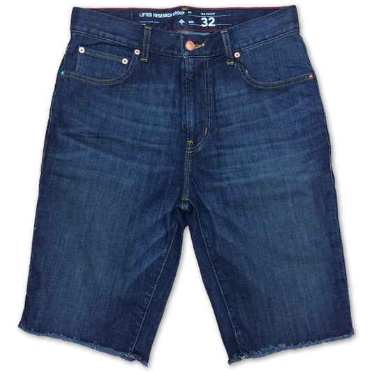 LRG RC TS Raw Edge Denim Short Vintage Wash