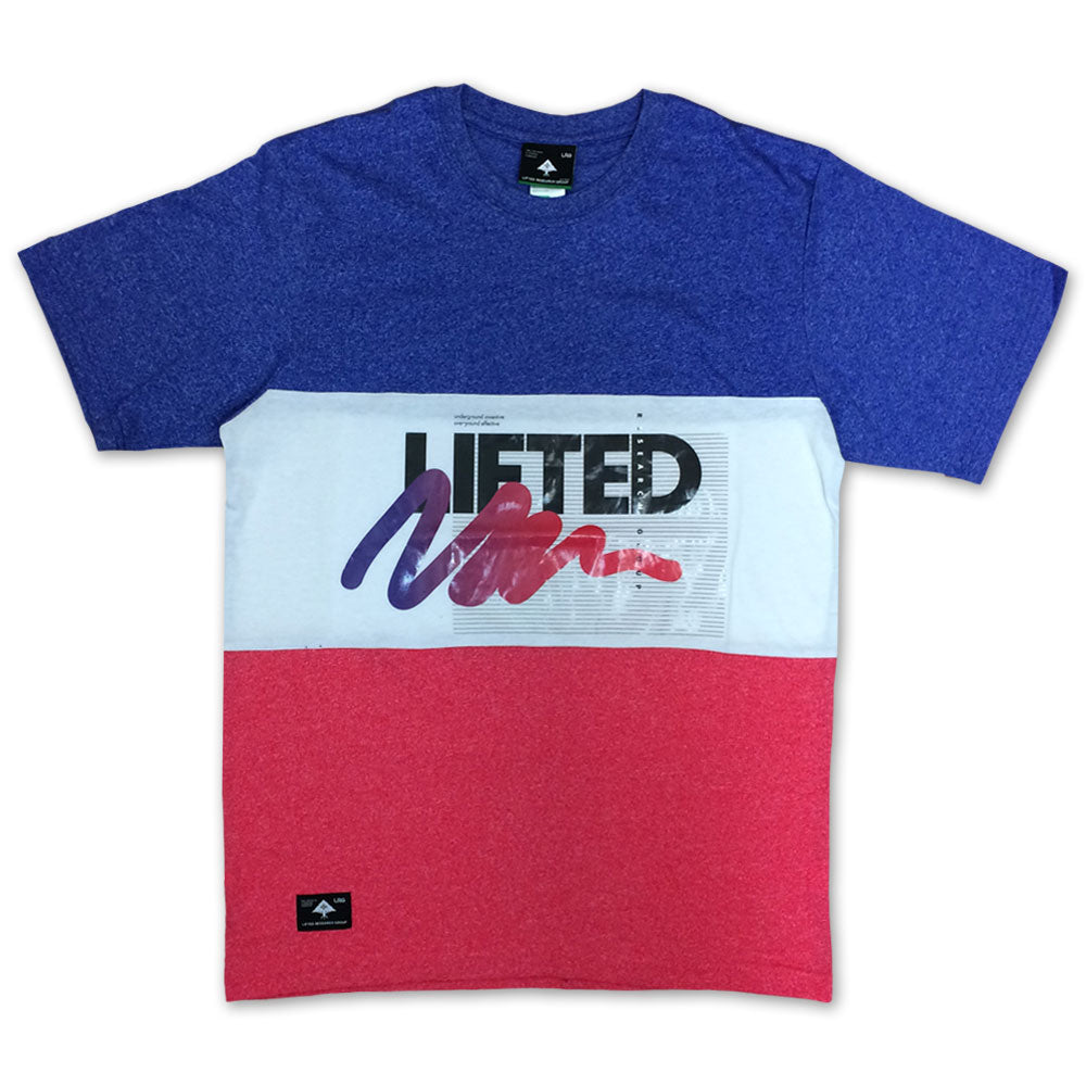 LRG Wavy Knit T-shirt True Blue Heather