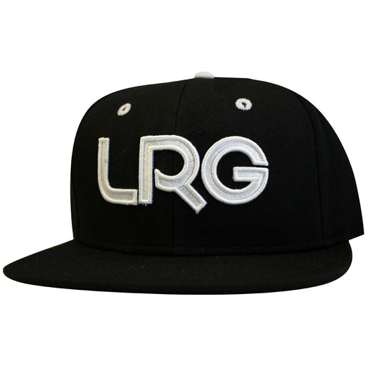 Lrg Branded Snapback Hat Black White