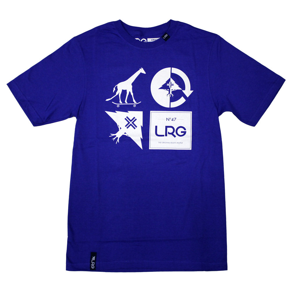 Lrg RC Logo Mash Up T-shirt Deep Colbalt