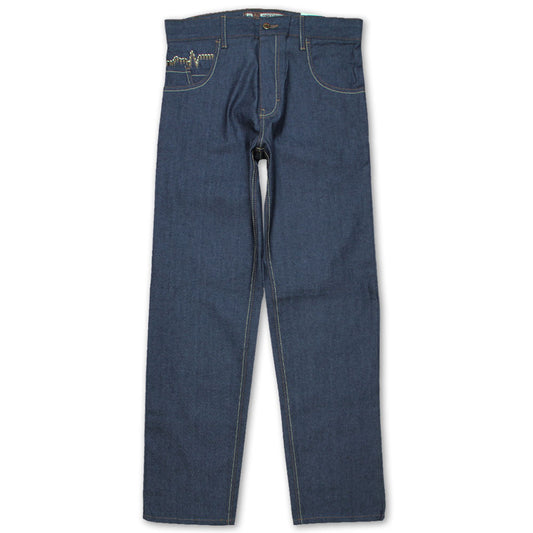 Mecca Heartbeat Jeans Raw Canal Blue