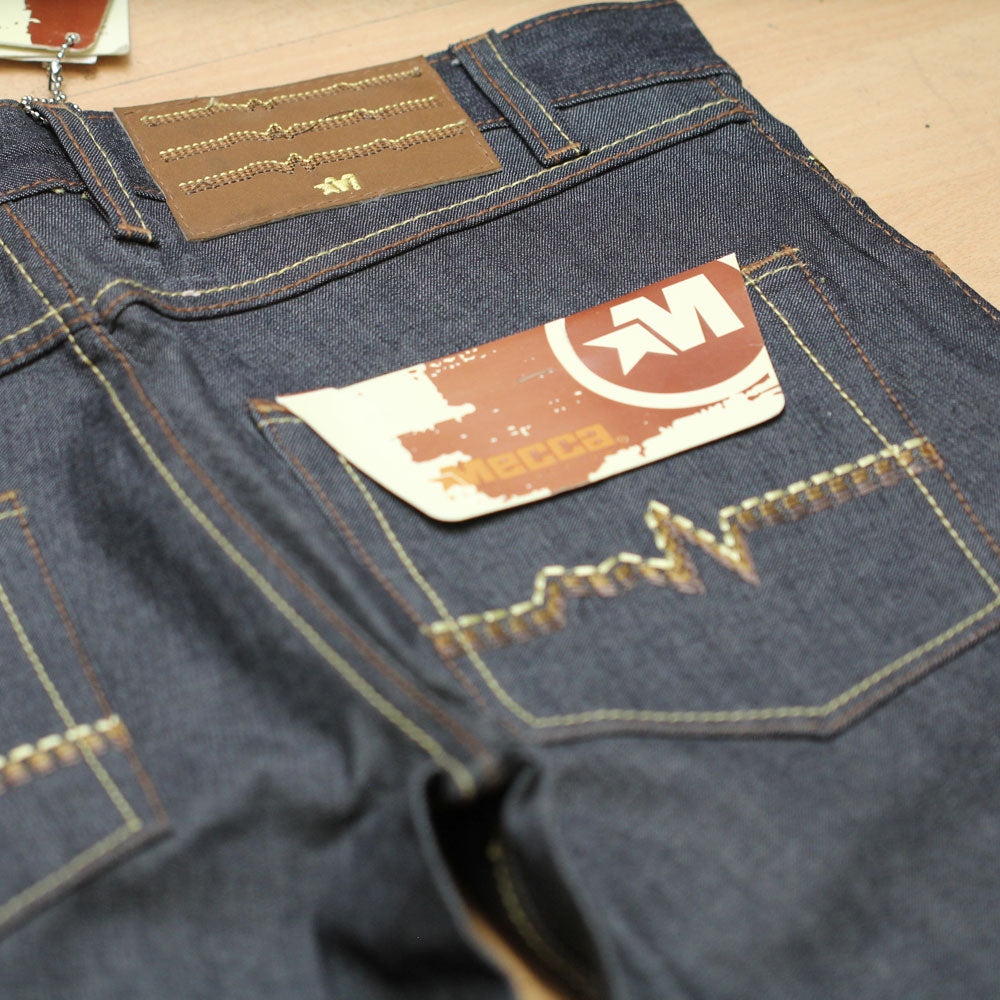 Mecca Heartbeat Jeans Raw Canal Blue