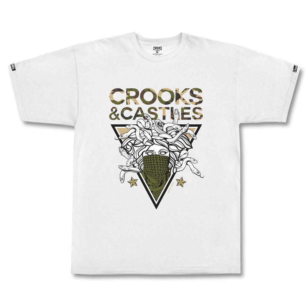 Crooks & Castles Medusa On Camo T-shirt White