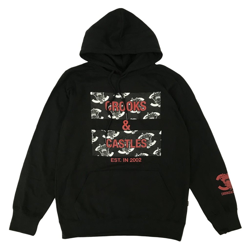 Crooks Castles CC Medusa Front Hoodie Black Everythinghiphop Everythinghiphop Streetwear Clothing