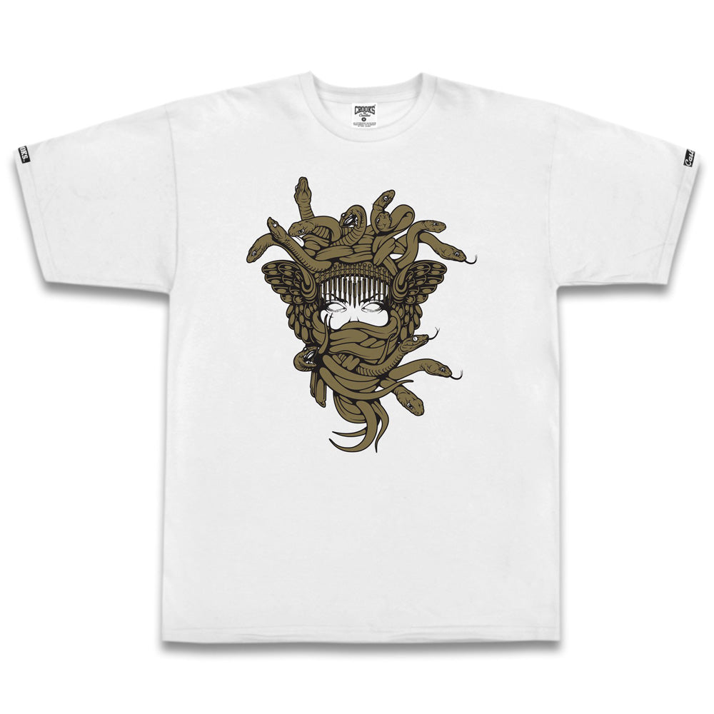 Crooks & Castles Gold OG Medusa T-shirt White