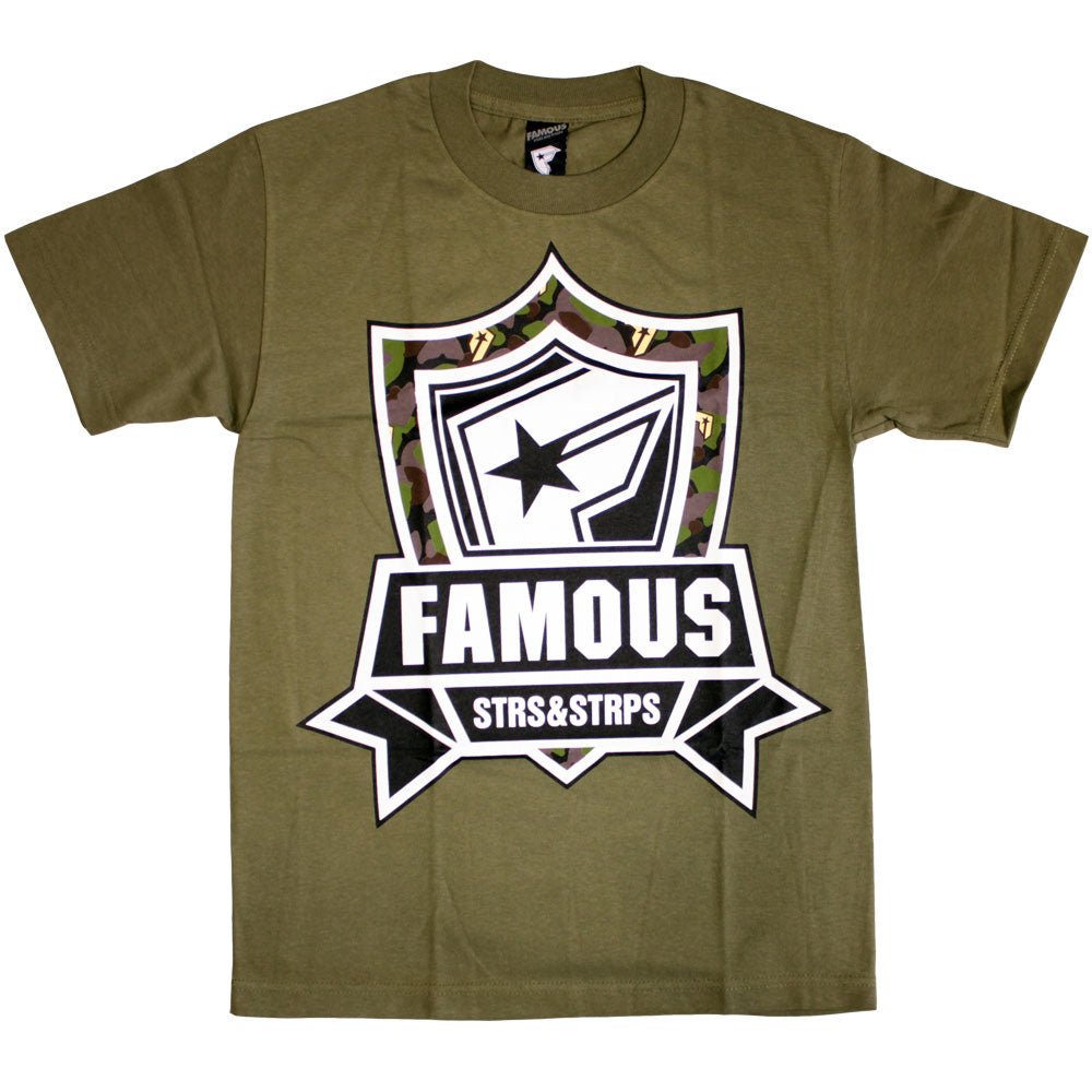 Famous Stars and Straps Mission Camo T-Shirt Military Green