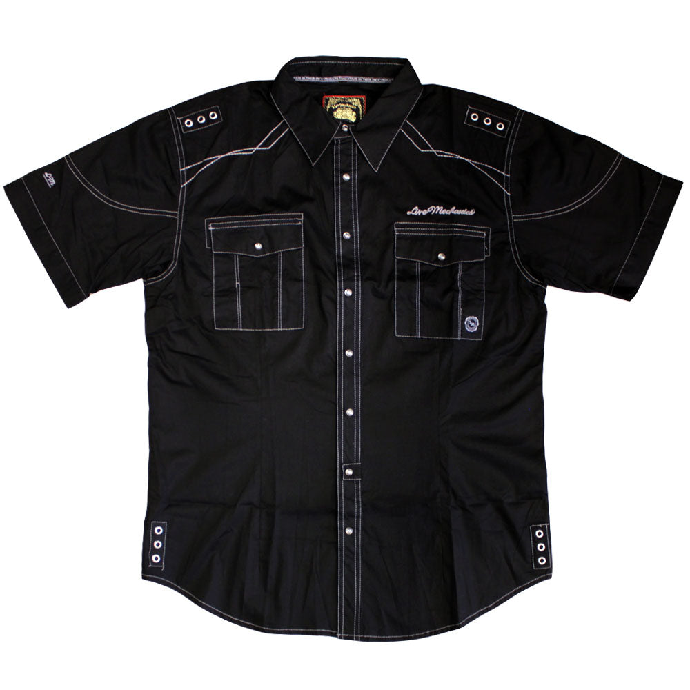 Live Mechanics No Mistakes Short Sleeve Shirt Black