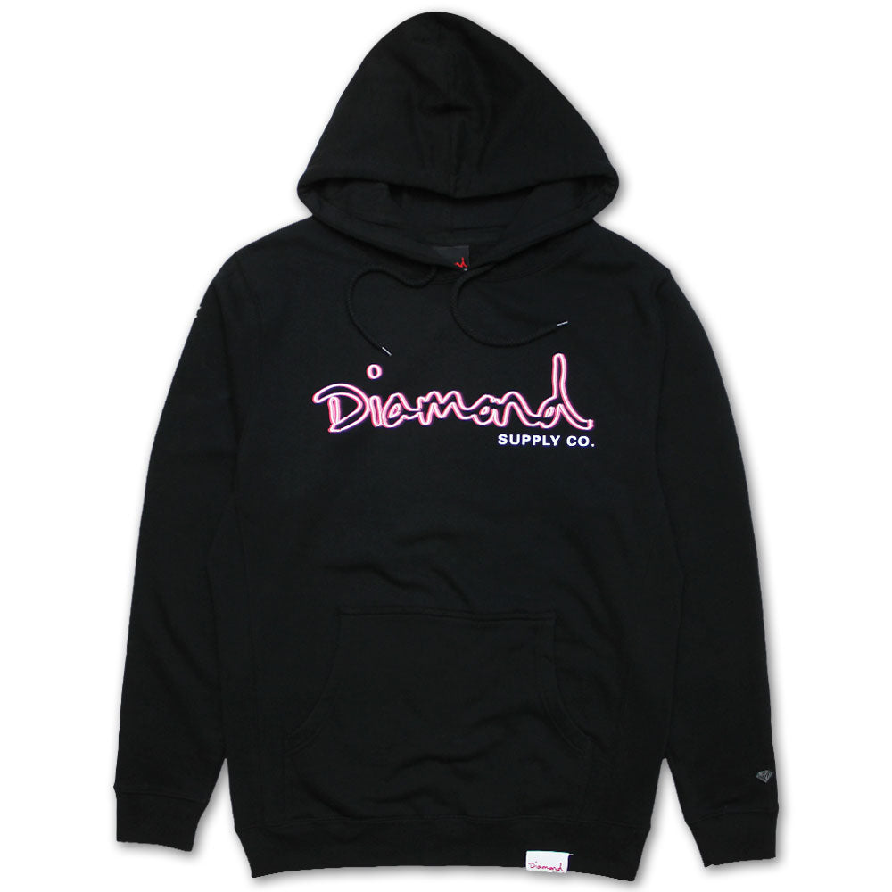 Diamond Supply Co Neon OG Script Hoodie Black