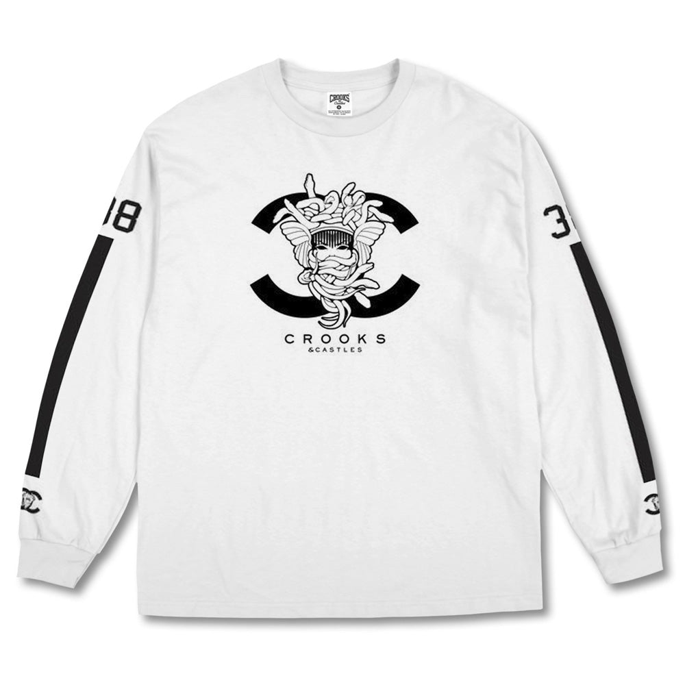 Crooks & Castles No38 Long Sleeve T-shirt White