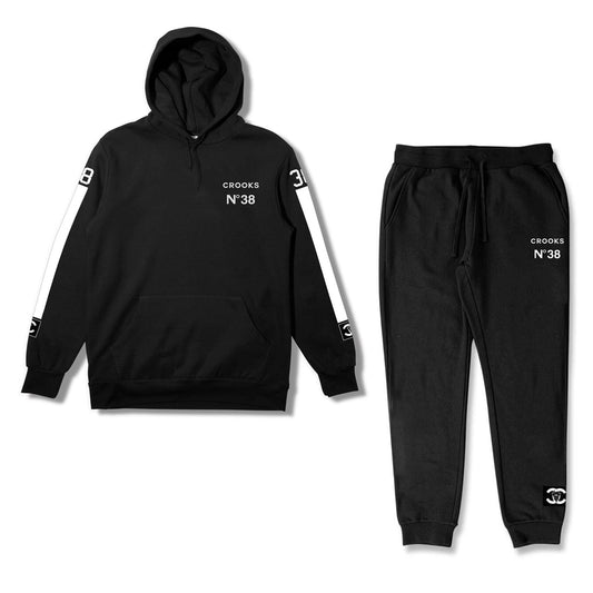 Crooks & Castles No38 Hooded Tracksuit Black