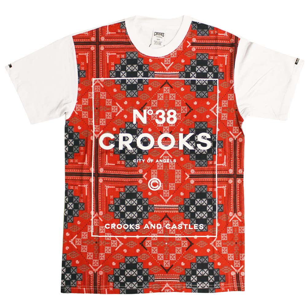 Crooks & Castles Nordic Crew T-Shirt True Red Multi