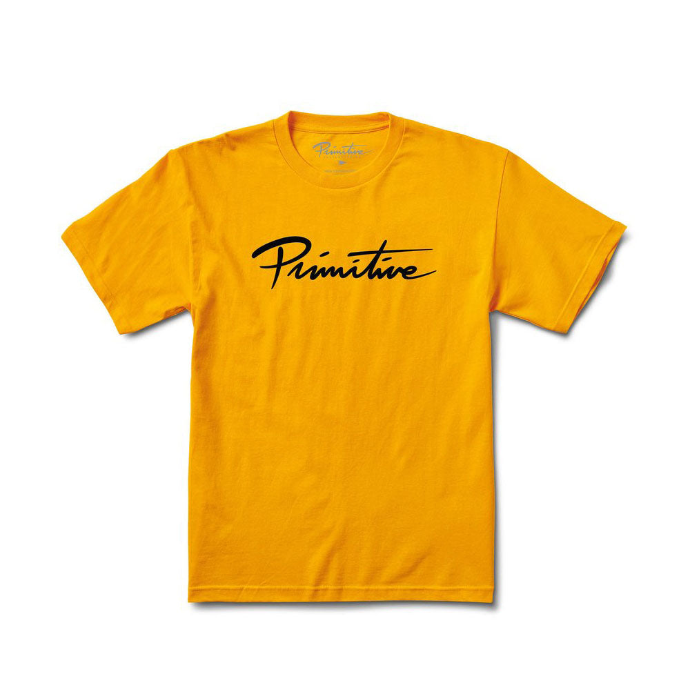 Primitive Apparel Nuevo Script T-Shirt Gold