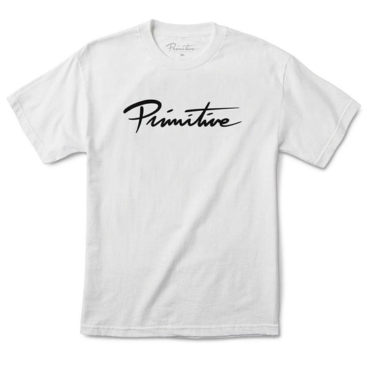 Primitive Apparel Nuevo Script T-Shirt White Black