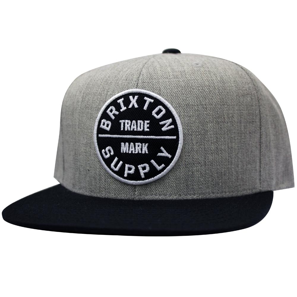 Brixton Oath III Snapback Cap Grey Black