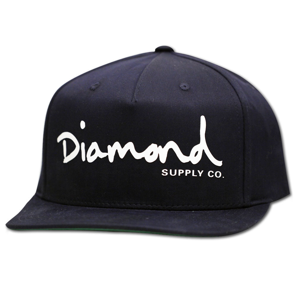 Diamond Supply Co OG Script Snapback Navy Blue