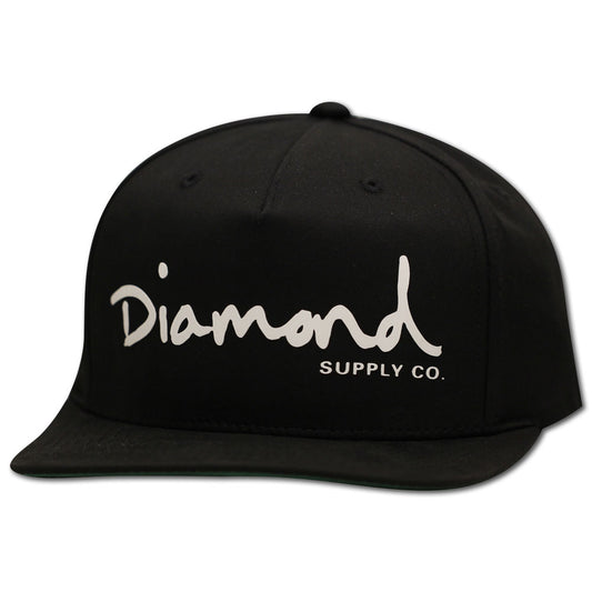 Diamond Supply Co OG Script Snapback Black White