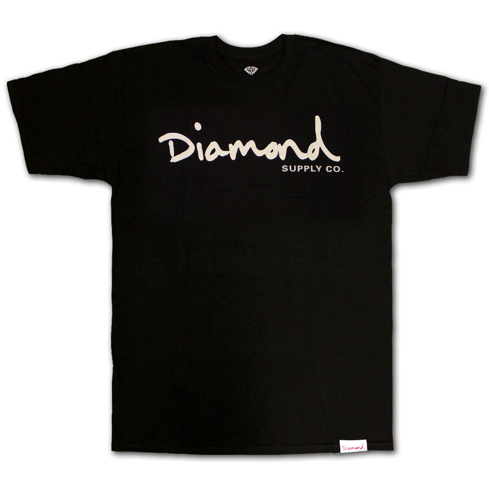 Diamond Supply Co OG Script T-shirt Black White