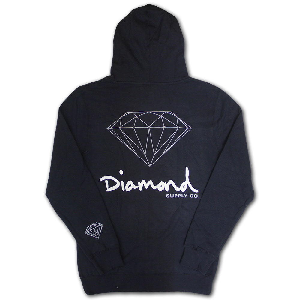 Diamond Supply Co OG Sign Zip Up Hoodie Navy