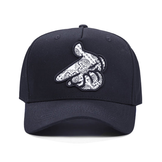 Crooks & Castles Paisley Logo Airgun Snapback Cap Black