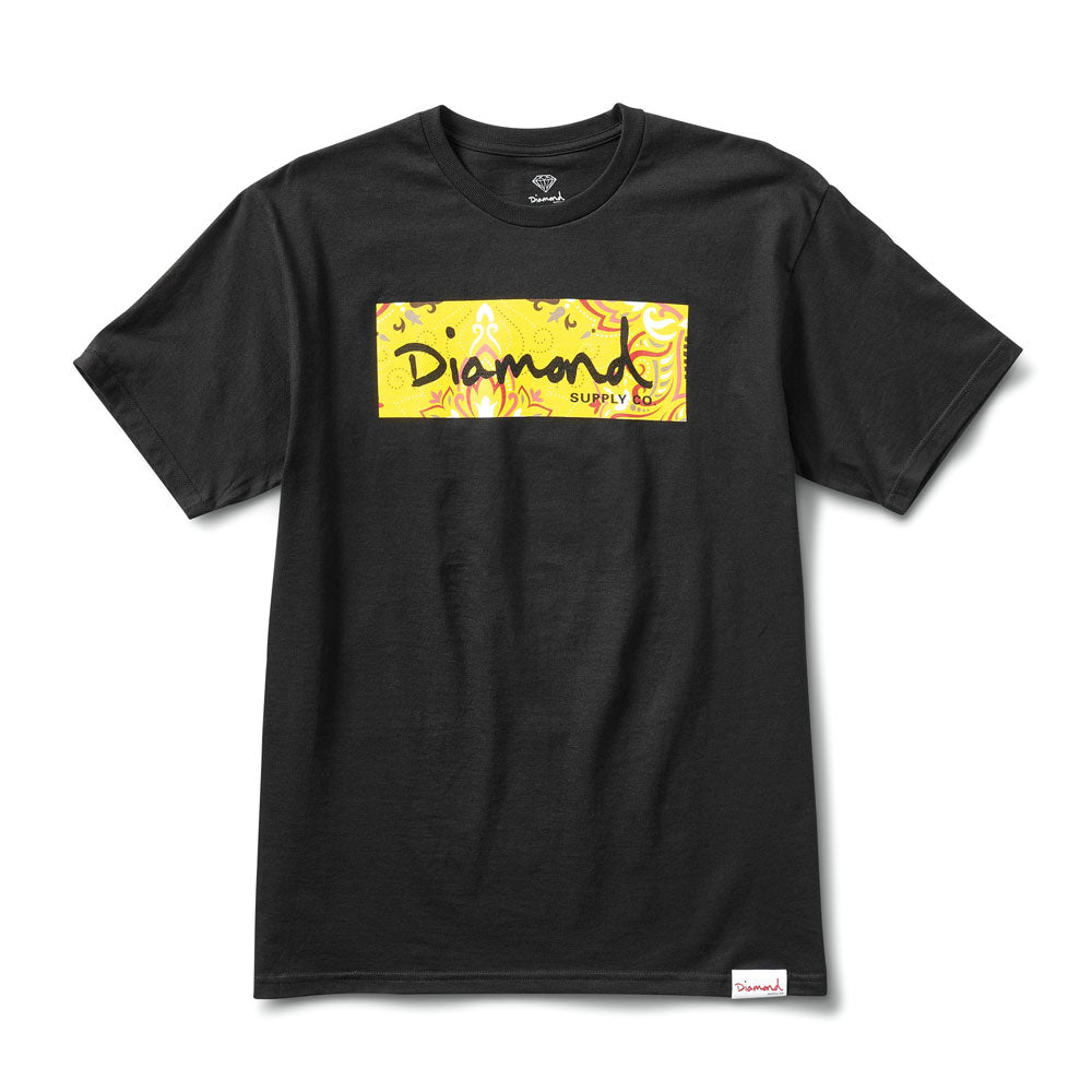 Diamond Supply Co Paisley Box Logo T-shirt Black