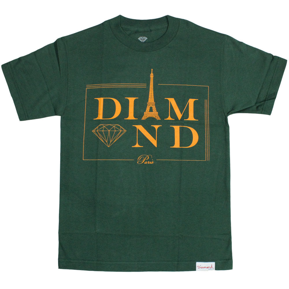 Diamond Supply Co Paris T-shirt Hunter Green