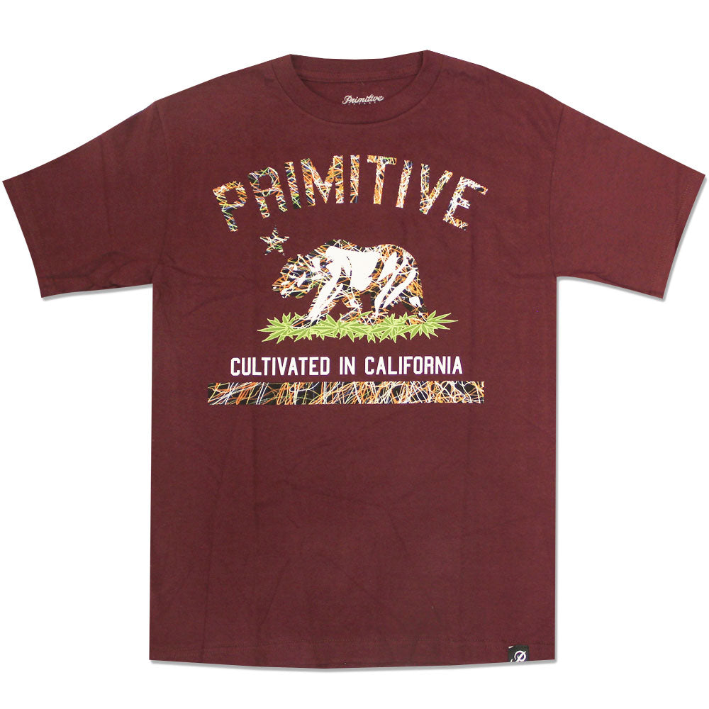 Primitive Apparel Cultivated Blaze T-Shirt Burgundy