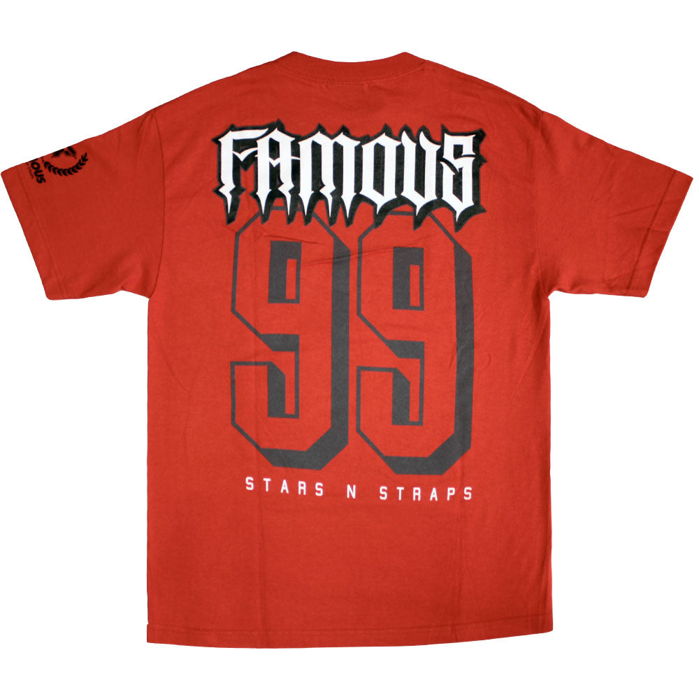 Famous Stars and Straps Rally Fam T-shirt Red White Grey