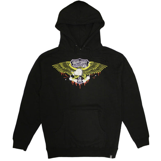 Rebel8 Bombers Pullover Hoodie Black