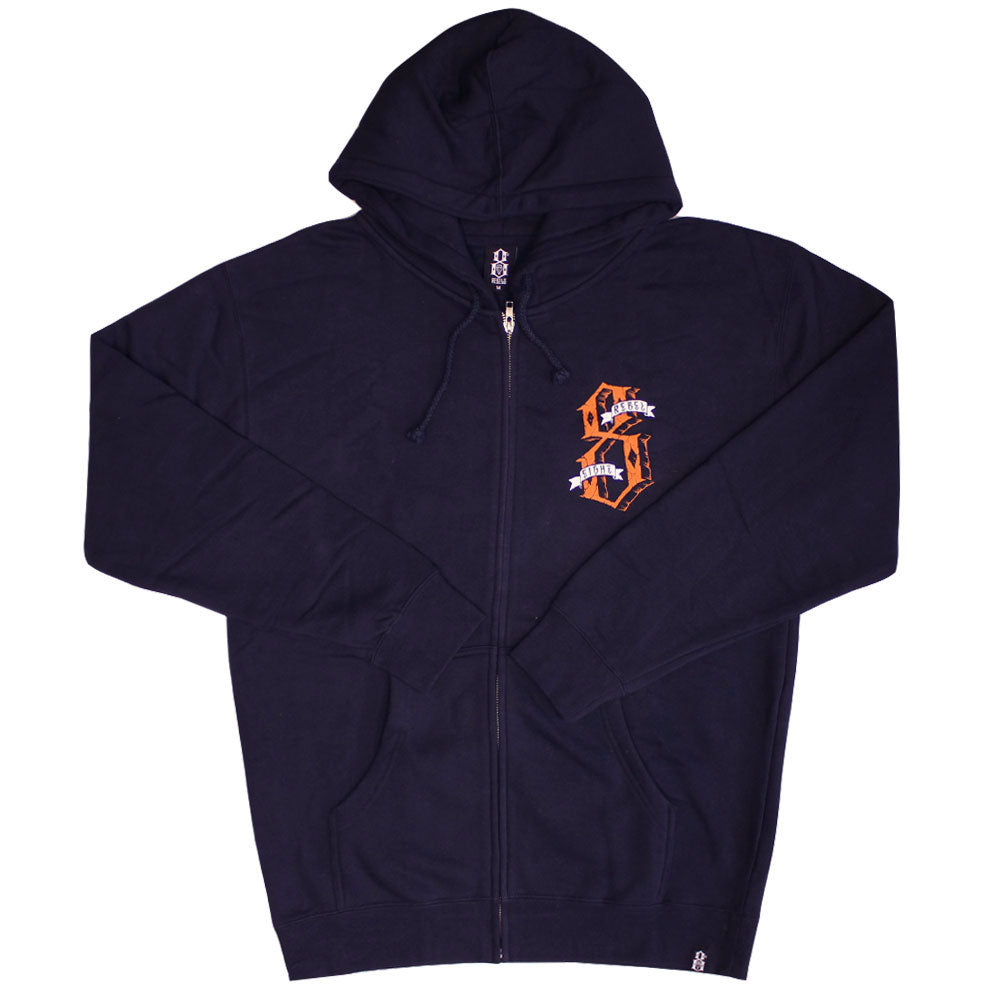 Rebel8 Dukes of Destruction Zip Up Hoodie Navy