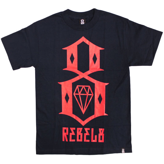 Rebel8 Logo T-shirt Navy Red