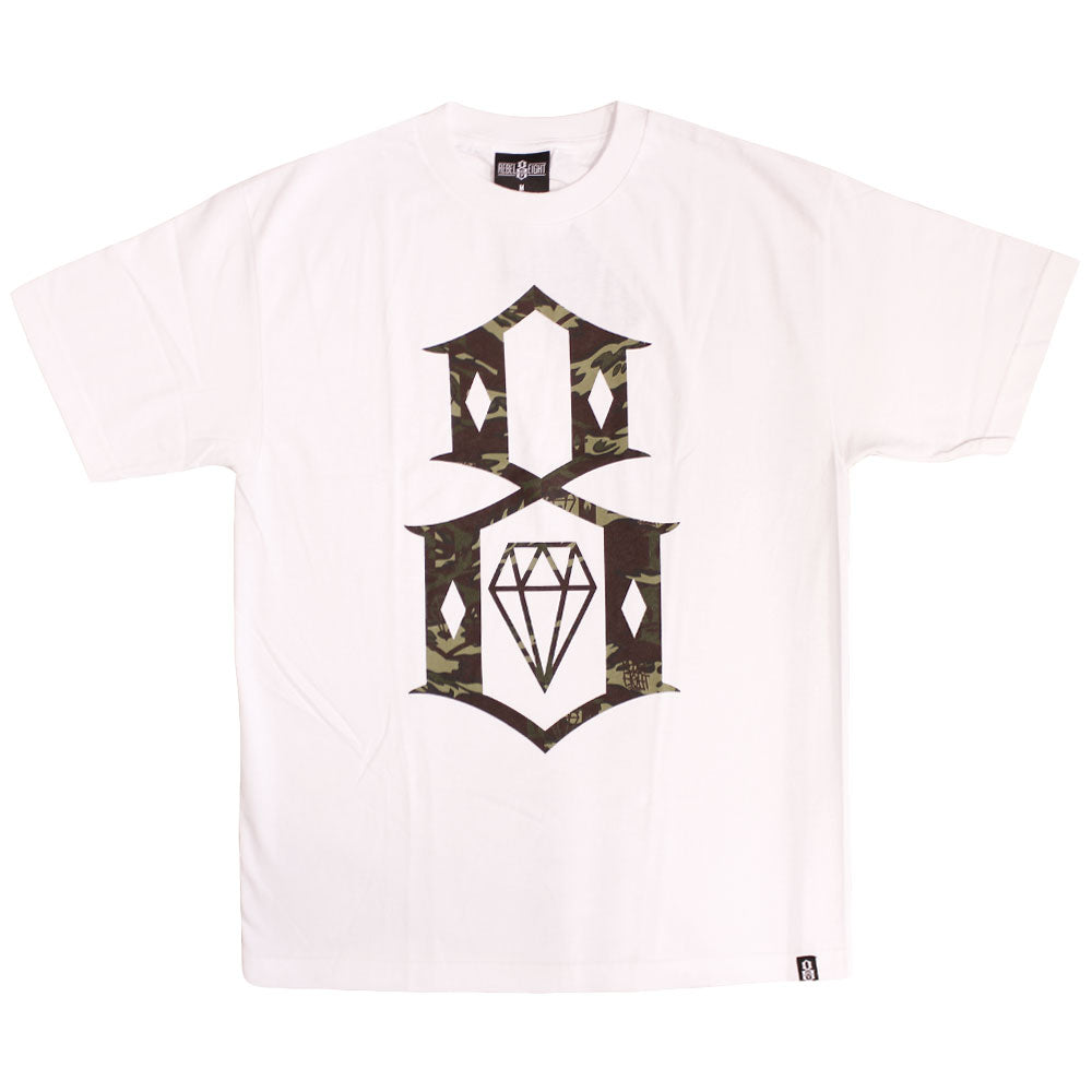 Rebel8 Fall Camo Logo T-shirt White