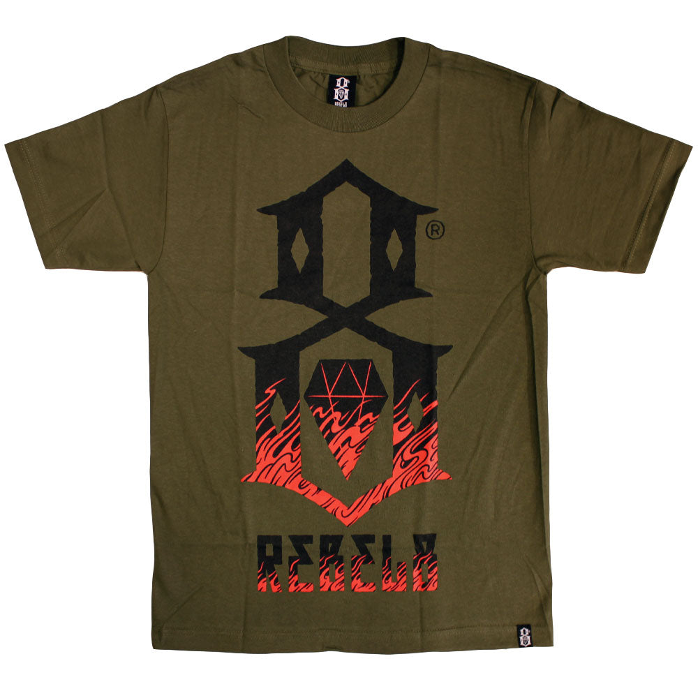 Rebel8 Up in flames T-shirt army