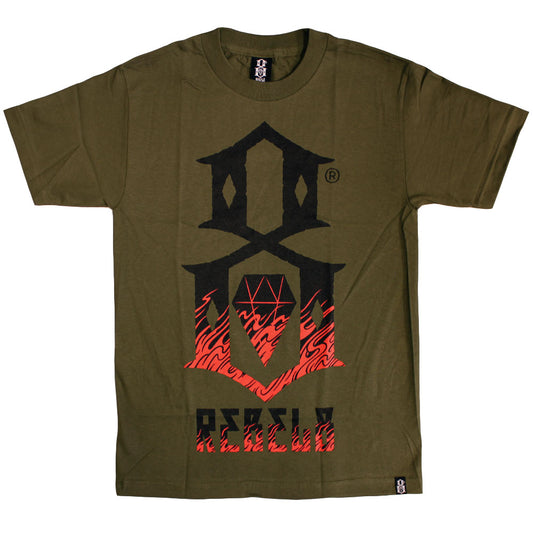 Rebel8 Up in flames T-shirt army