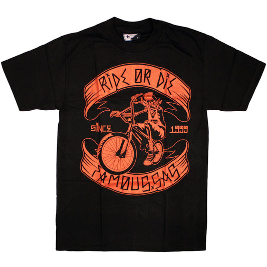 Famous Stars and Straps Ride or Die T-Shirt Black Red