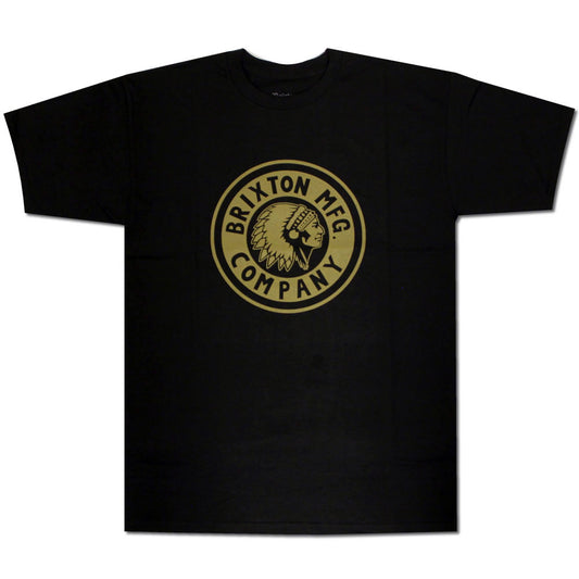 Brixton Rival T-Shirt Black Gold